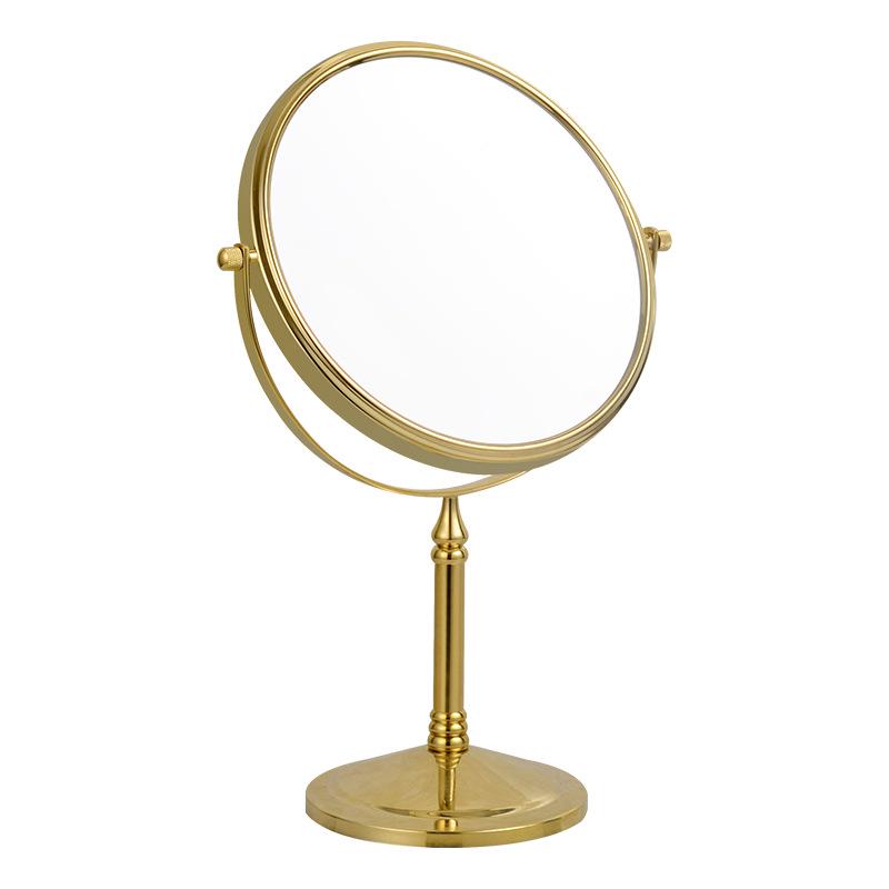 Rotatable LED Tri-Light Double-Sided Makeup Mirror for Desktops & Beauty Salons