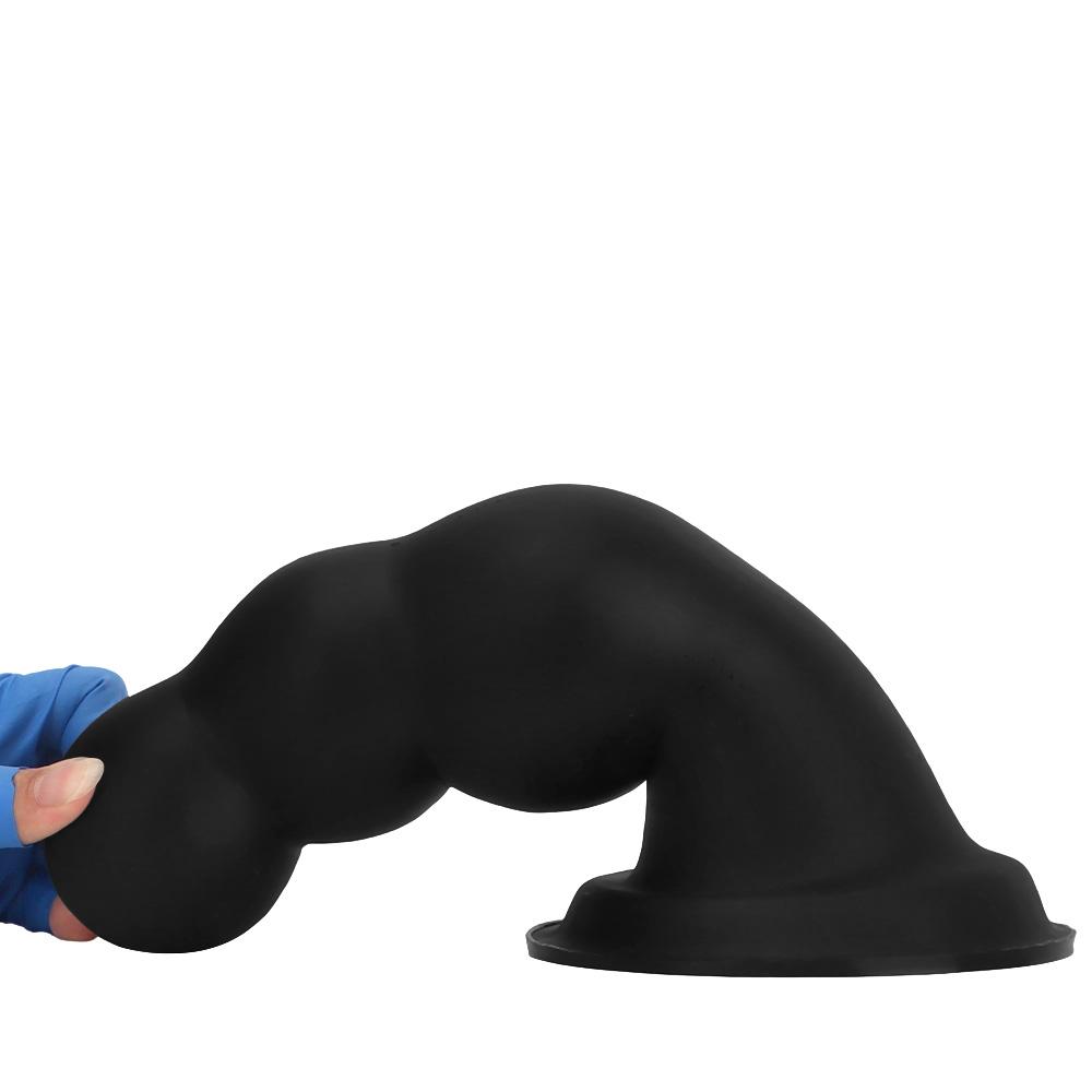 Large Liquid Silicone Soft Dildo Fisting Dragon Head Butt Plug Masturbator Anal Dilator Adult Sex Toy Big Dick Strap On Penis
