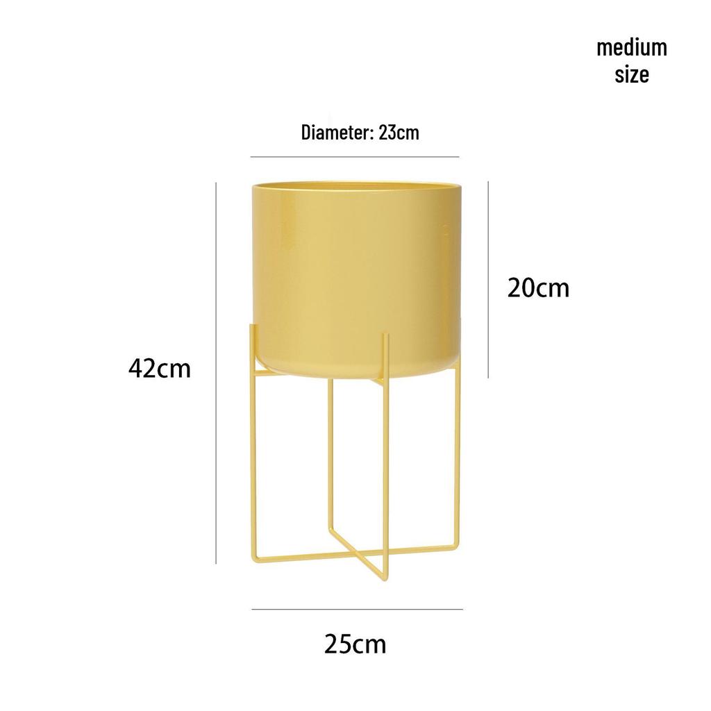 Nordic Style Wrought Iron Flower Stand - Creative Indoor Metal Storage Rack for Living Room Decor and Ornaments