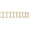 Natural Wooden Bird Ladder Climbing Toy for Small To Medium Birds Parrot Perch Hanging Ladder with Metal Hooks Durable Safe Material