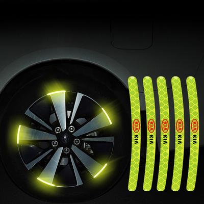 20 Stück/Set Für Rio Ceed Sportage Cerato Soul Picanto Auto Radnabe Reflektierender Streifen Aufkleber Auto Zubehör Auto Styling
