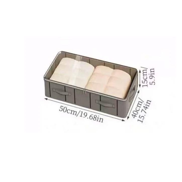 

Foldable Non-woven Bed Storage Bag with Transparent Window for Clothes Organization