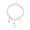 Elegant Fashion Pearl Star Fringed Necklace Light Luxury Niche Design Temperament Sweet Cool High Sense Collarbone Chain Woman