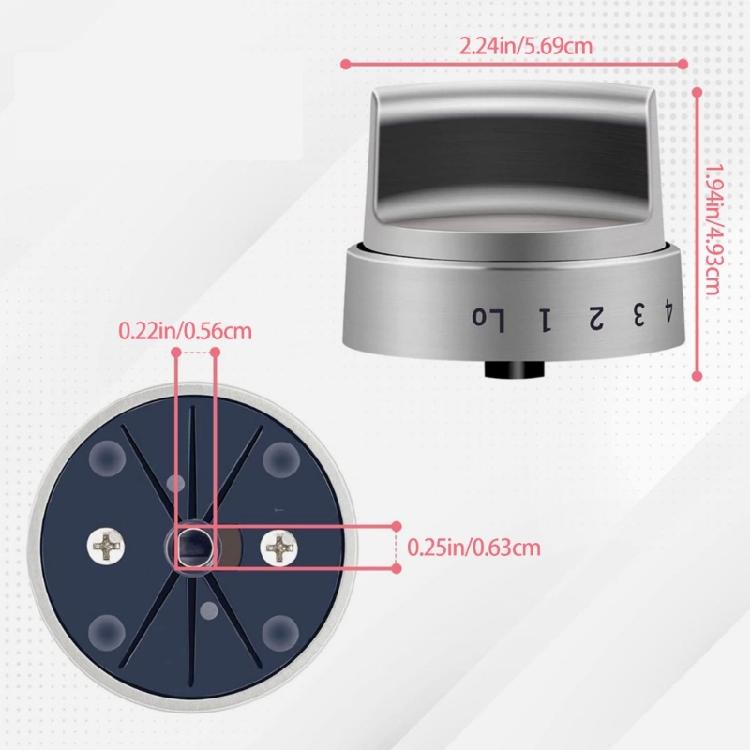 5PCS WB03X24818 Stainless Steel Stove Knob Replacement For AP5989029 PS11729081 Stove Accessories Cooktop Knobs