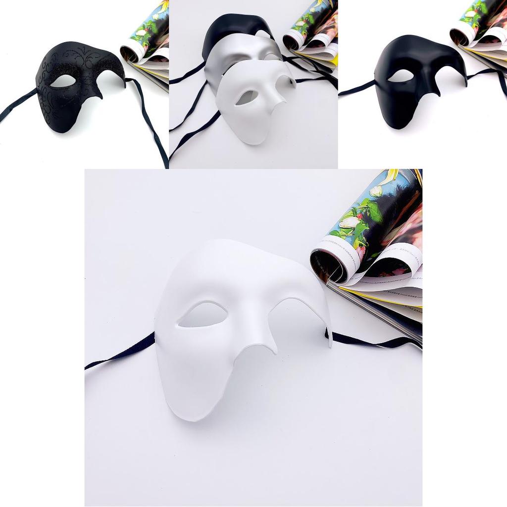 Classic Halloween Costume Mask With Half Face Design For Adults Cosplay Party