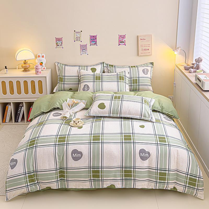 Pure Cotton Thickened and Ground Σετ τεσσάρων τεμαχίων, Βαμβακερό σεντόνι κρεβατοκάμαρας σετ παπλωματοθήκης Σετ τριών τεμαχίων