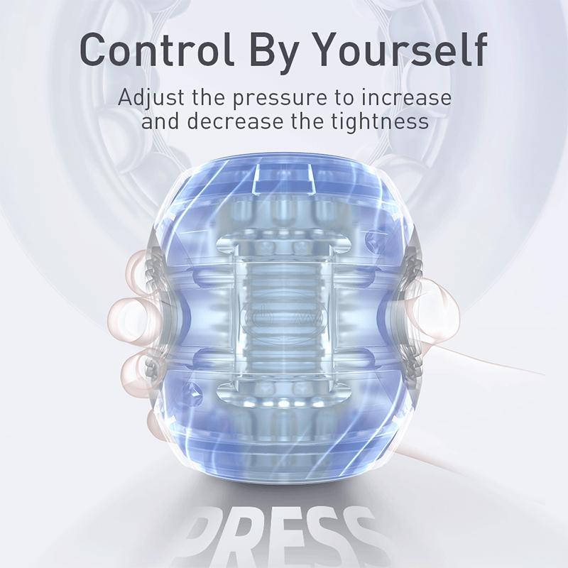 Pressable Open-Ended Automatic Male Masturbator Blowjobs Men's Glans Trainer Sex Toys for Men Vagina Masturbation