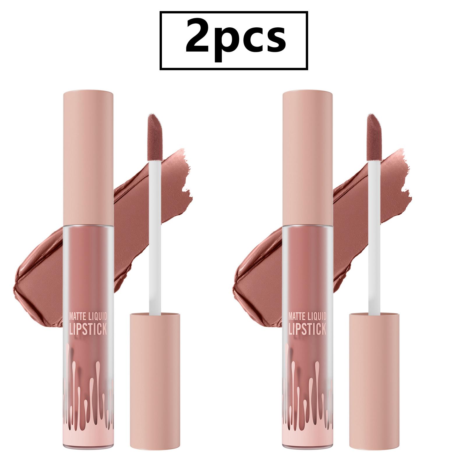

Women s Long-Lasting Matte Lipstick Set, 2 Pack Waterproof Liquid Lip Gloss, Highly Pigmented & Non-Stick Formula, Day to Night Makeup One Size