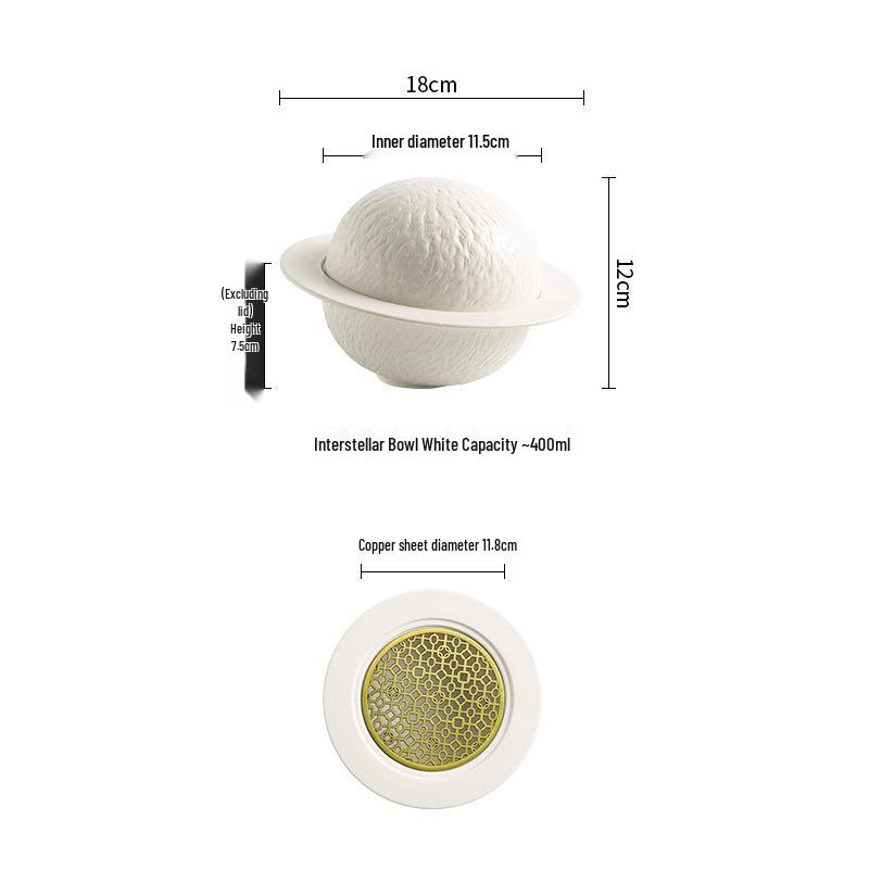 Creative Spherical Bowl with Dry Ice & Smoked Cloche - Modern Molecular Gastronomy Ceramic Tableware for Unique Dining Experience