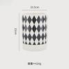 Creative Geometric Pattern Chopstick Holder Ceramic Knife Fork Spoon Storage Rack Drain Storage Jar Household Storage Tools