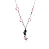 Black Cat Pink Star Beaded Necklace - Cute Y2K Summer Accessory for Women