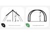 Extra Thick Windproof Dome Canopy Tent - Blackout, Rainproof, Sunshade, and Sun Protection for Outdoor Camping