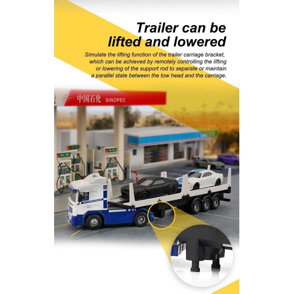 [Produs japonez autentic] Hitech Turbo Racing C50-WH Camion cu remorcă Alb Asistență post-vânzare completă 2,4 GHz Conformitate tehnică certificată Înlocuire