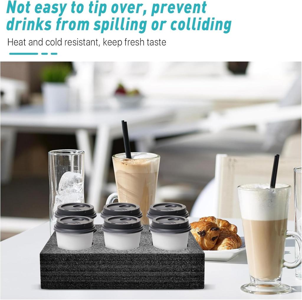 Cup Holder Thicken Foam Takeout Coffee TraysDisposable Beverage Delivery Holders Drink Tray Out Take Packing Go Carry Drinks