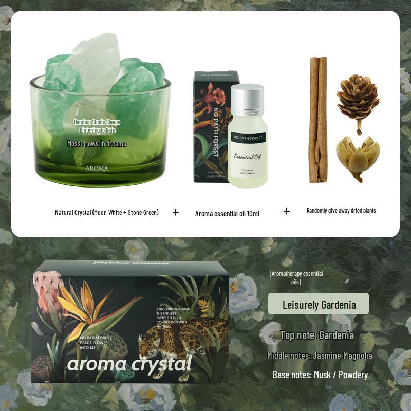 Miaoyijia Crystal Flameless Aroma Diffuser Stone Set