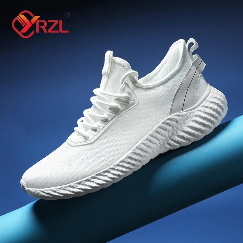 YRZL Men Casul Sports Shoes Breathable Walking Sneakers Outdoor Lightweight Comfortable Sweat-Absorbant Tenis Masculino Man Shoe