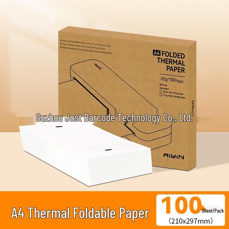Qirui A40A Quick-Dry Thermal Test Paper - BPA Free, Folded Sheets for Printer