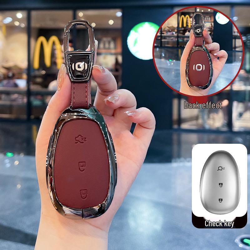 Compatible Key Cover for Changan Qiyuan Q05 - 24 Models, Includes A05/A06/A07, Metal Shell 125MAX Remote Control Key Shell.