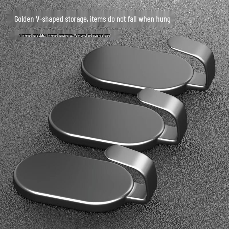 Strong Adhesive No-Punch Wall Hook Rack - High Load-Bearing, No-Trace, Behind Door or Wall Storage