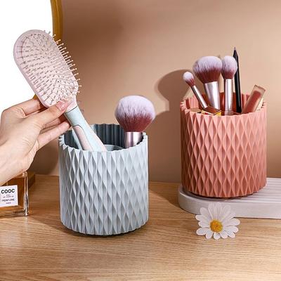 Rotating Makeup Brush Storage Tube, Lipstick Brush, Pen Bucket, Dressing Table, Cosmetics Shelf