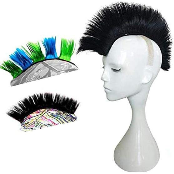 Helmet Hawks Mohawk Synthetic Wigs for Bicycle/Almost Helmet/Stick Reusable Design