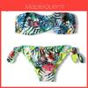 Exquisite Tropical Bikini Set With Green Leaf Print For Stylish Summer Swimwear