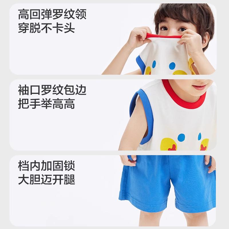 Balabala Children's Boys' Quick Drying Short-Sleeved Set