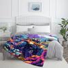1pc Adventure Offroad Vehicles Mountains Jungle Dinosaurs Colorful Print Flannel Blanket Outdoor Themed Blanket for Teens