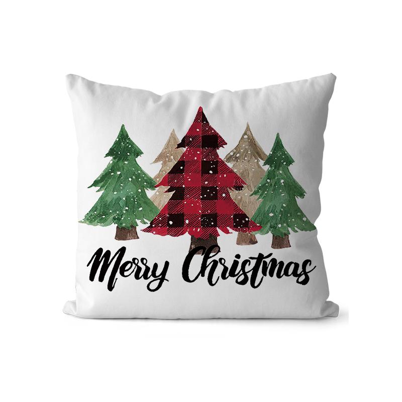 

Квадратная полиэстеровая наволочка с рождественским узором, декоративный чехол для подушки для дивана в гостиной, прикроватная наволочка для спальни 16x16Inch