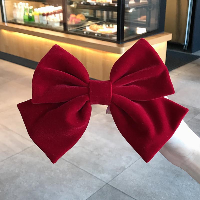 

Velvet Large Bow Hairpin - Korean Style Hair Accessory for Women