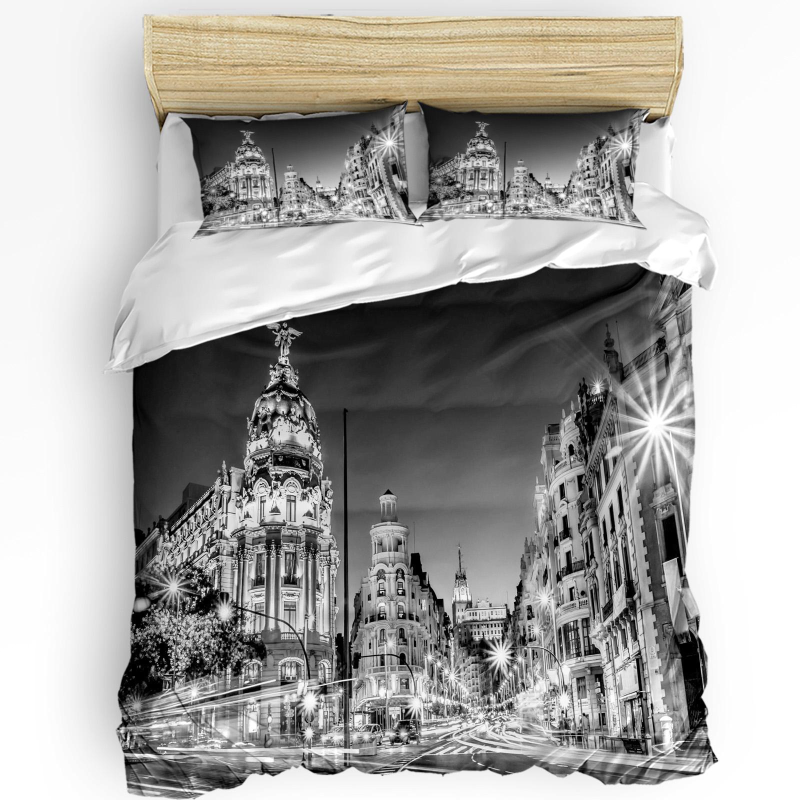 

Durable Cozy 3pcs Chicago Nightscape Home Textile Pillow Case Boy Kid Teen Girl Covers Quilt Comforter (quilt)-EU Single(135*200cm)3pcs