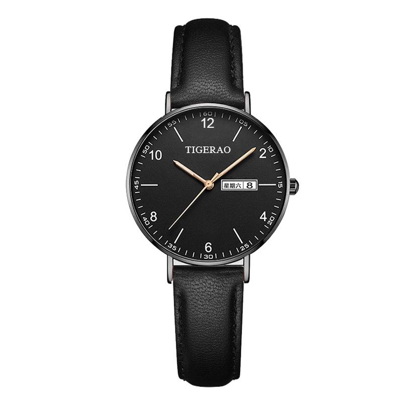 Womens Watch Automatic Quartz Dual Calendar Waterproof Luminous Ultra-Thin Elegant Wristwatch for Women