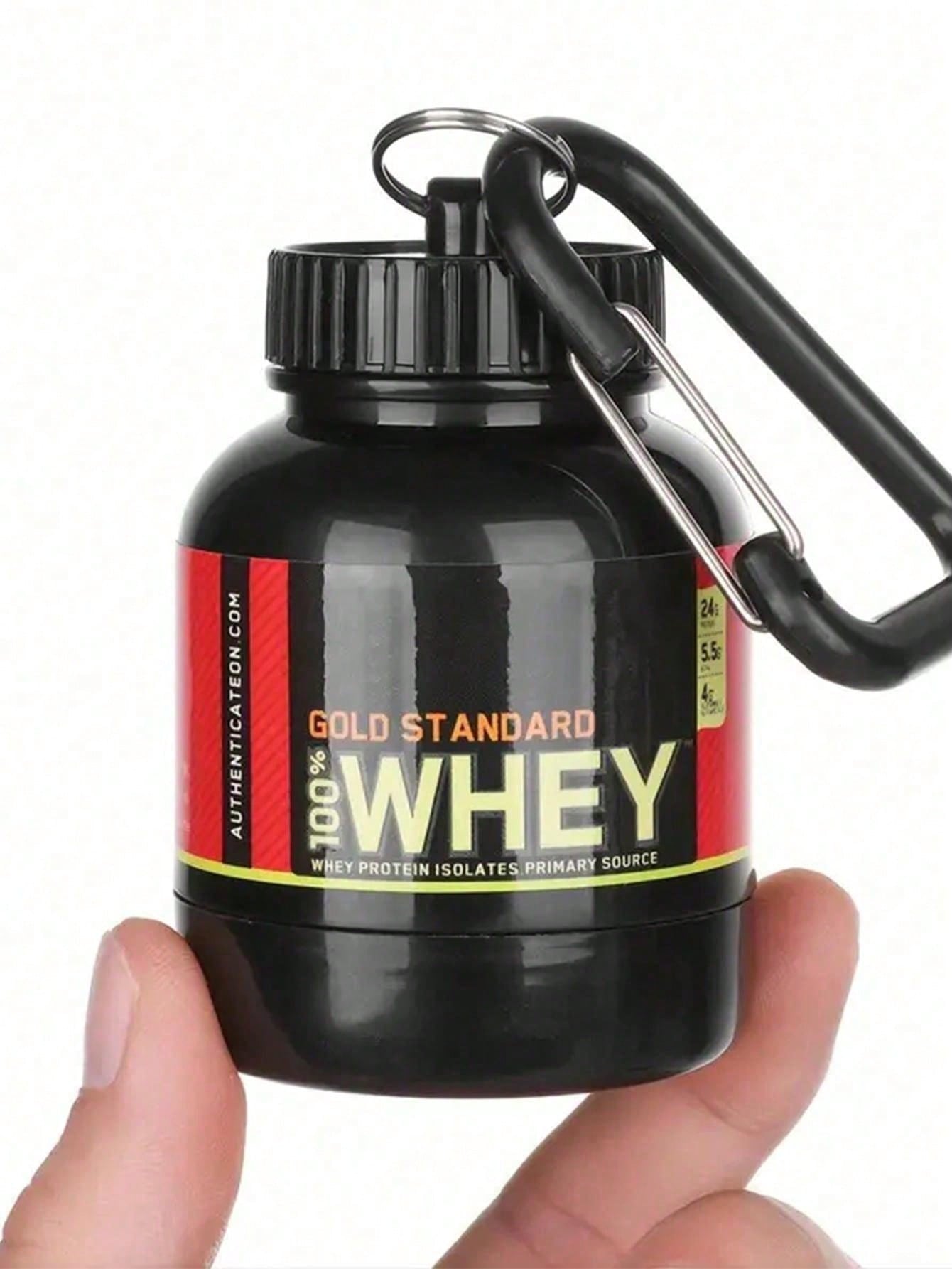 

Protein Powder Pill Bottle, Portable Water Bottle for Fitness Outdoor Climbing,Mini Portable Powder Drinkware with Keychain Buckle one-size чёрный