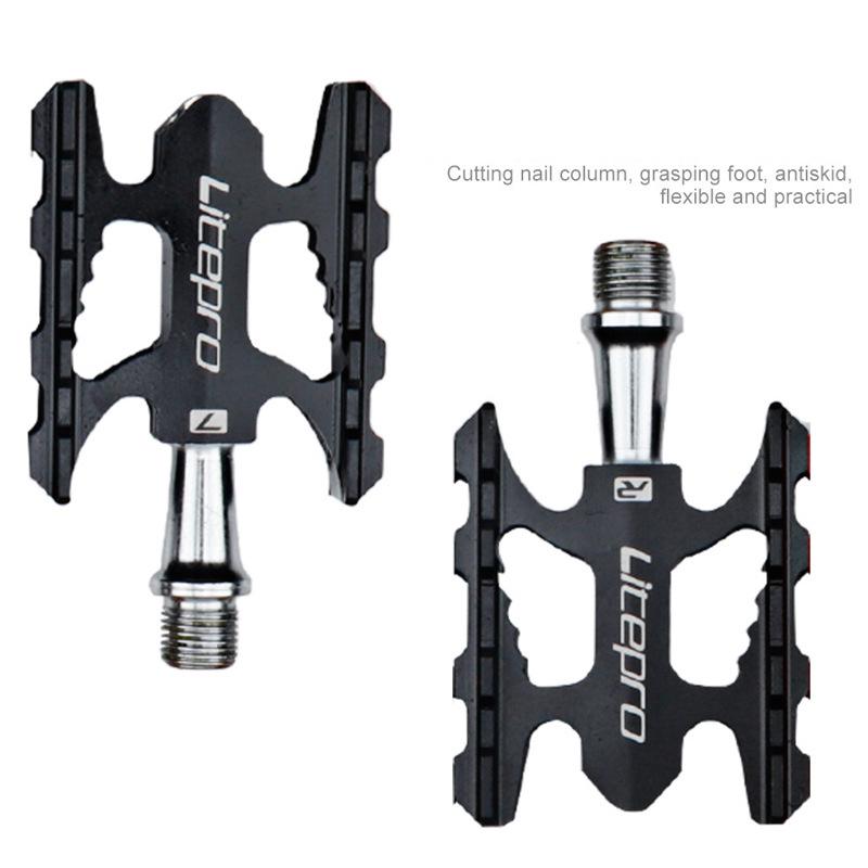 Ultra-light Bicycles Aluminum Alloy Pedals for Folding Bikes Lightweight DU-bearing Pedals Pedal чёрный