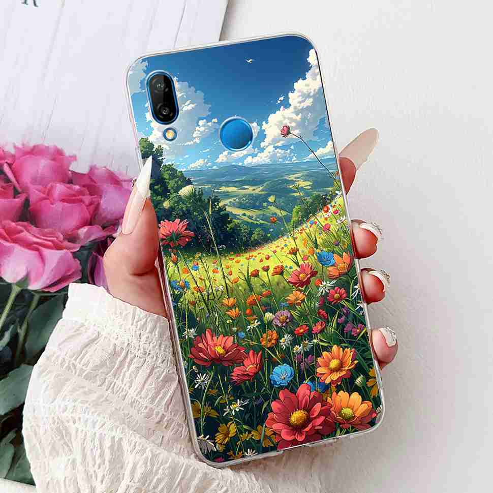Protective Cases For Huawei P20 Lite ANE-TL00 Case New Cartoon Cat Print Silicone TPU Cover For Huawei P20 Lite ANE-LX1 Shell