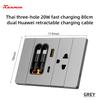 Type 118 American/Thailand Universal Standard with USB/Type-c/light Switch and Outlets Wall Switches and Sockets