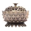 Incense Stick Holder Zinc Alloy Lotus Incense Burner 7x5cm Joss Stick Holder Home Desk Decoration