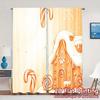 2pcs,Curtains Christmas Candy Gingerbread House (3) Popular Curtains&Drapes Versatile Fabric Curtains Holiday Ldeal for Living
