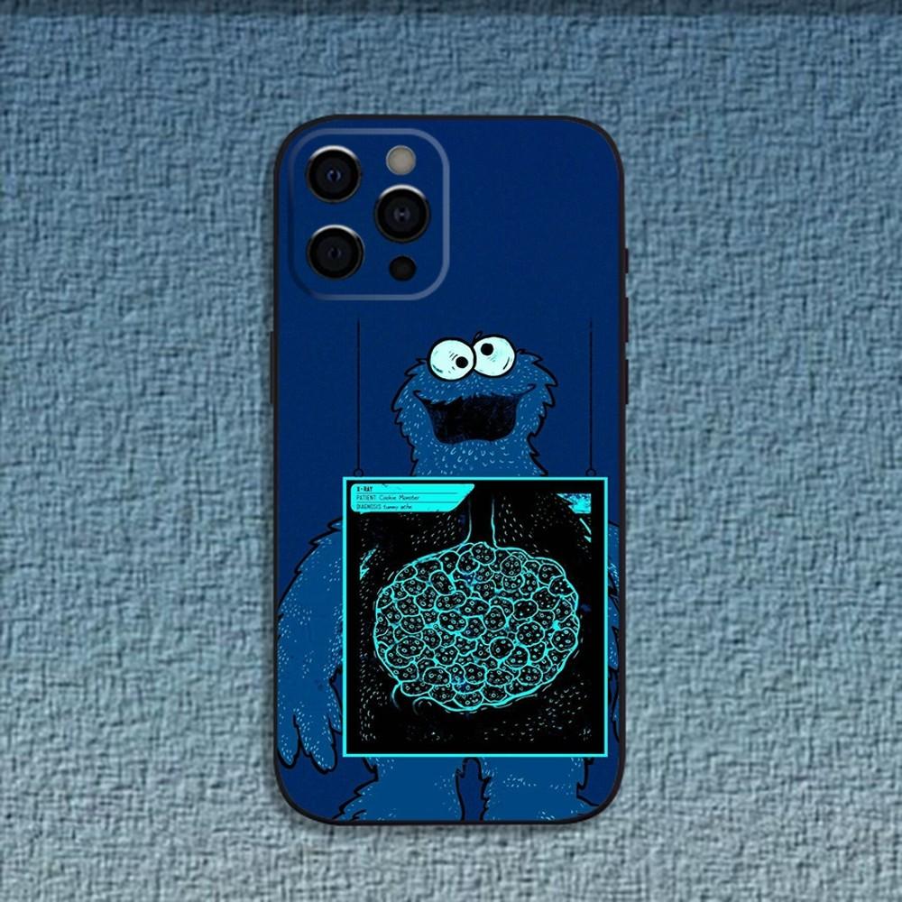 Funny C-Cookie-M-Monster Phone Case For iPhone 16,15,14,13,12,11,Pro,X,XS,Max,XR,Plus,Mini Soft Black Cover