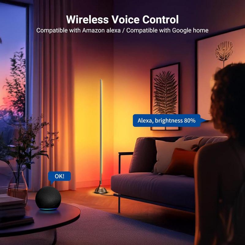 Smart LED Floor Lamp NF01, 1500lm, RGBW, 16M Colors, APP-Controlled