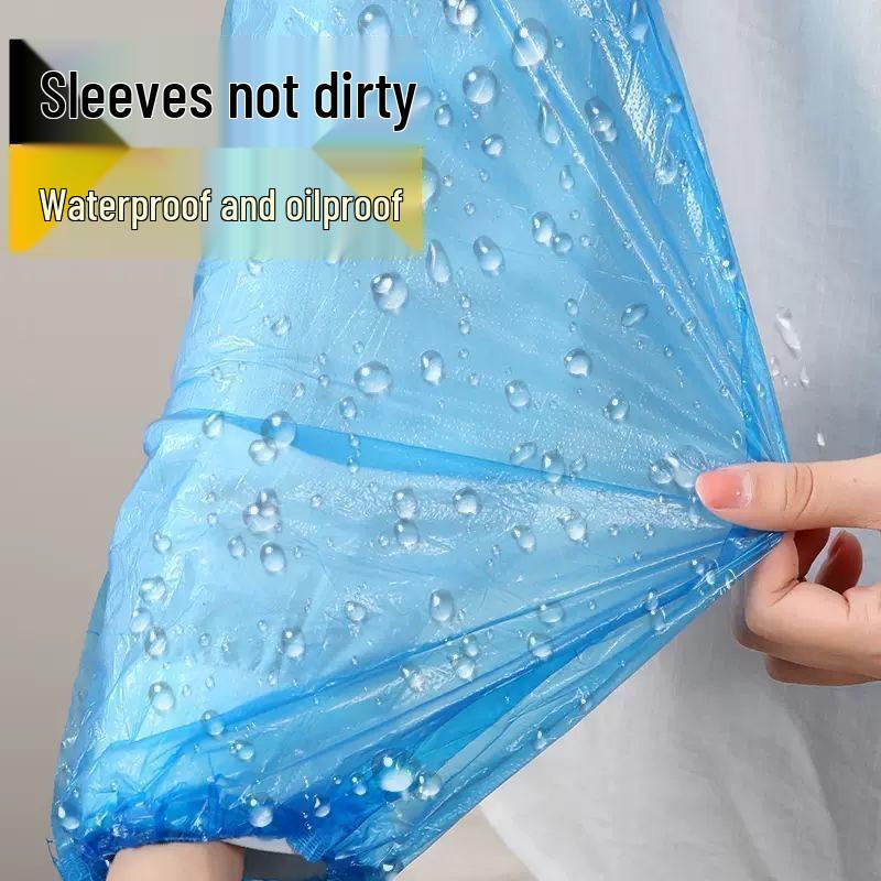 Wasserdichte Ölbeständige Einweg-PE-Überärmel: Dick, Verschleißfest, Schmutzabweisend, Ideal für Küche und Gemüsewaschen.