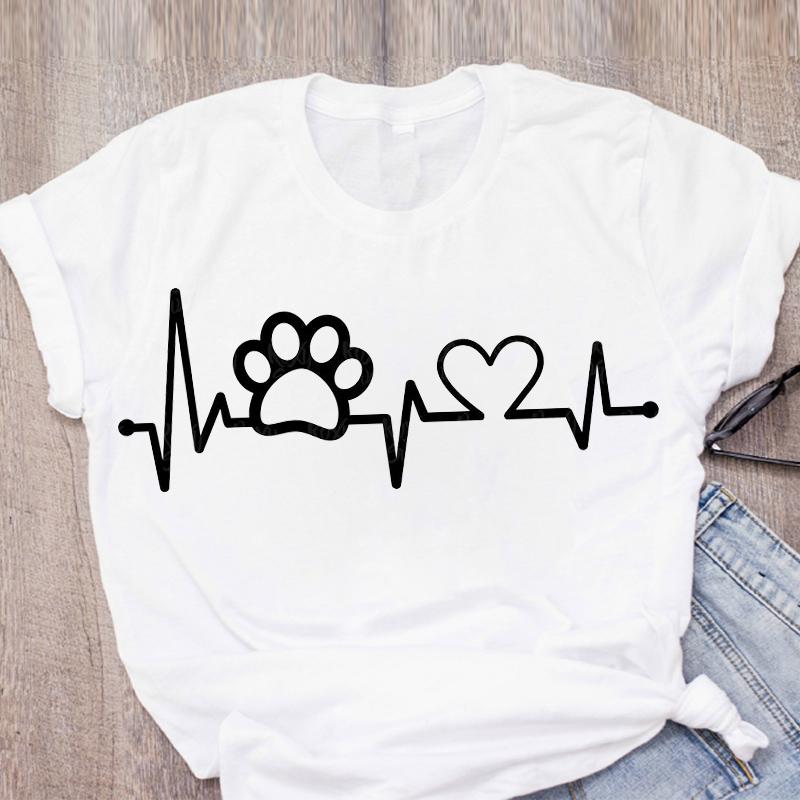 Dog Mom Letters Pet Flower Fashion Printed Women T-Shirts New Summer Top Femme Tshirt Harajuku O-Neck Casual Tee Ladies Clothing