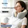 Memory Foam U-Shaped Neck Support Pillow: Portable Cervical Spine Rest for Travel and Office, 10.5cm Thick