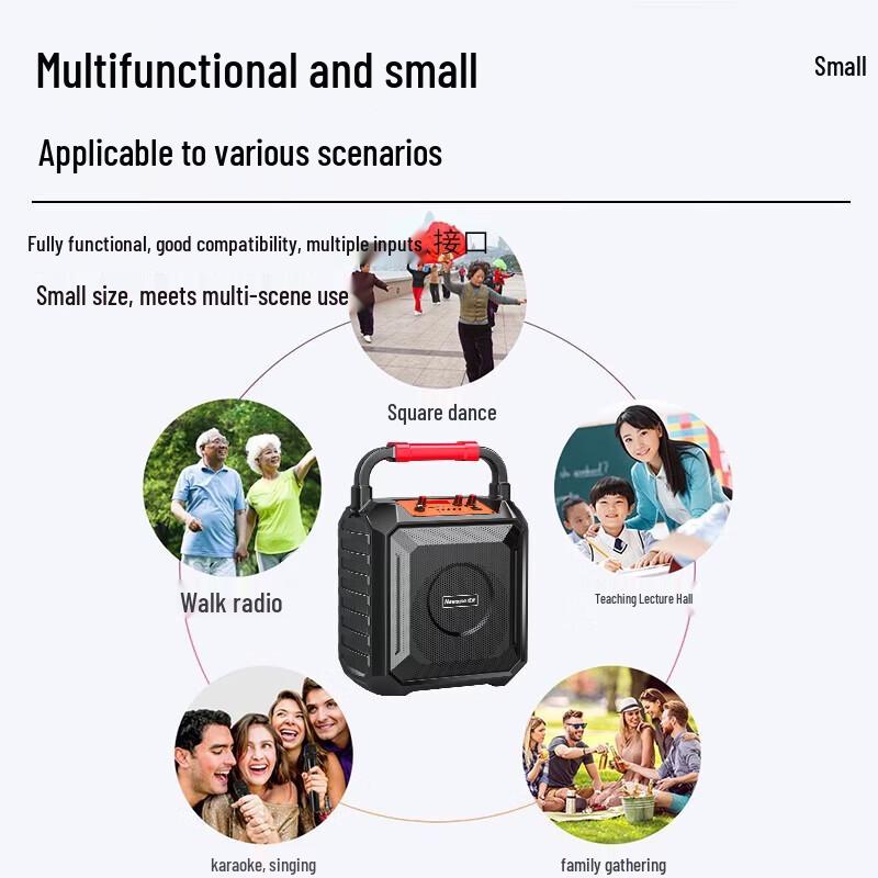 Newmine K220 Portable Bluetooth KTV Speaker CN Plug (adapter Included)
