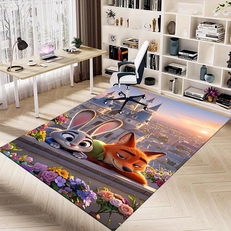 1pc castle flowers Carpet Anti Slip Polyester Floor Mat for office.Bedroom