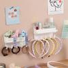 NEW Hair Loop Head Rope Storage Rack, Non Punching Multifunctional HookDormitory Seamless Storage Rack