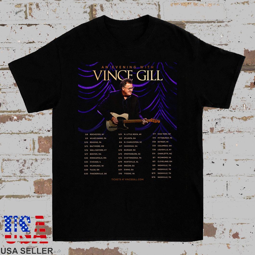 

Vince Gill An Evening With Summer Tour T Shirt Mens Womens Tees Top Full Size S-4XL 2XL