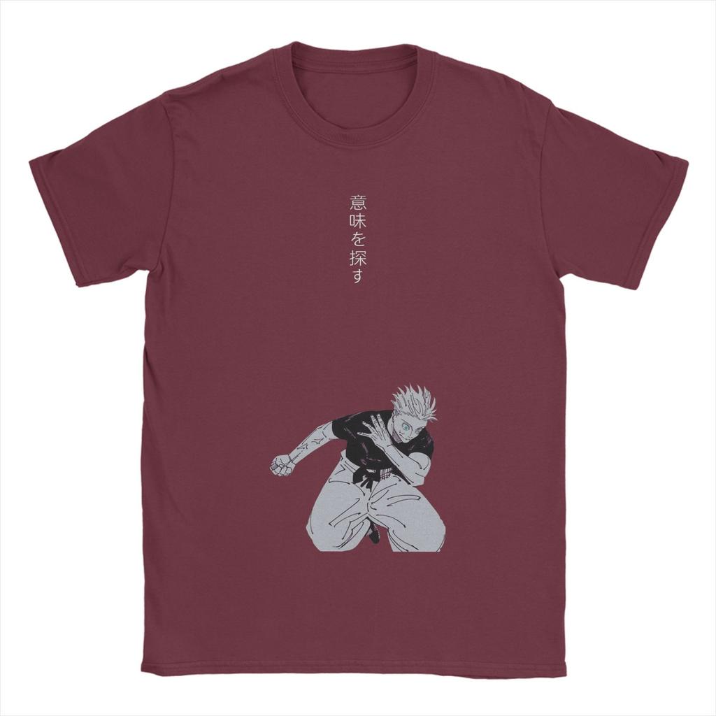 Jujutsu Kaisen Satoru Gojo T Shirts for Men 100% Cotton Vintage T-Shirt Round Neck  Tee Shirt Short Sleeve Clothes Gift Idea