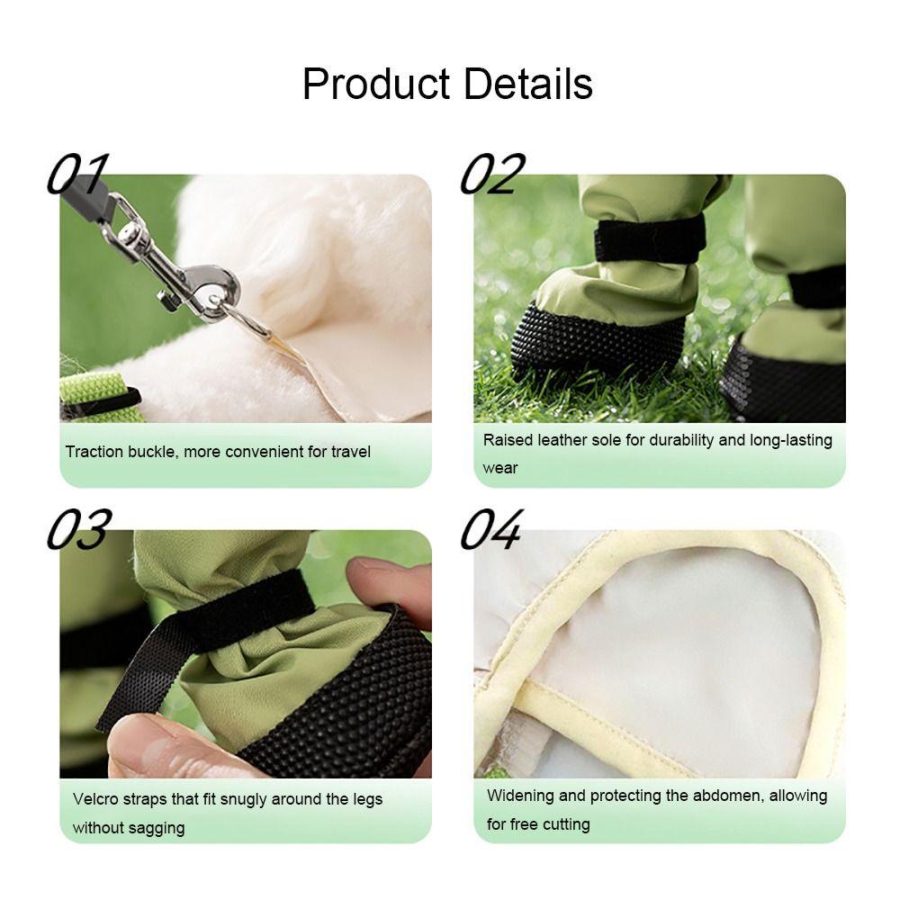 Pantalon pour chien à quatre pattes réglable au dos Protection complète des jambes Leggings bottes pour chien Animal de compagnie en promenade