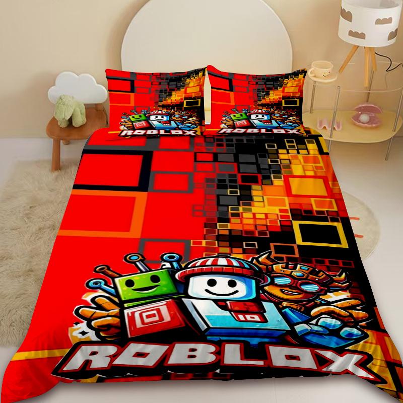 Roblox Game Duvet Cover Cartoon Children Bedding Set Comforter Cover Soft Bedroom Dormitory Home Decor Gifts